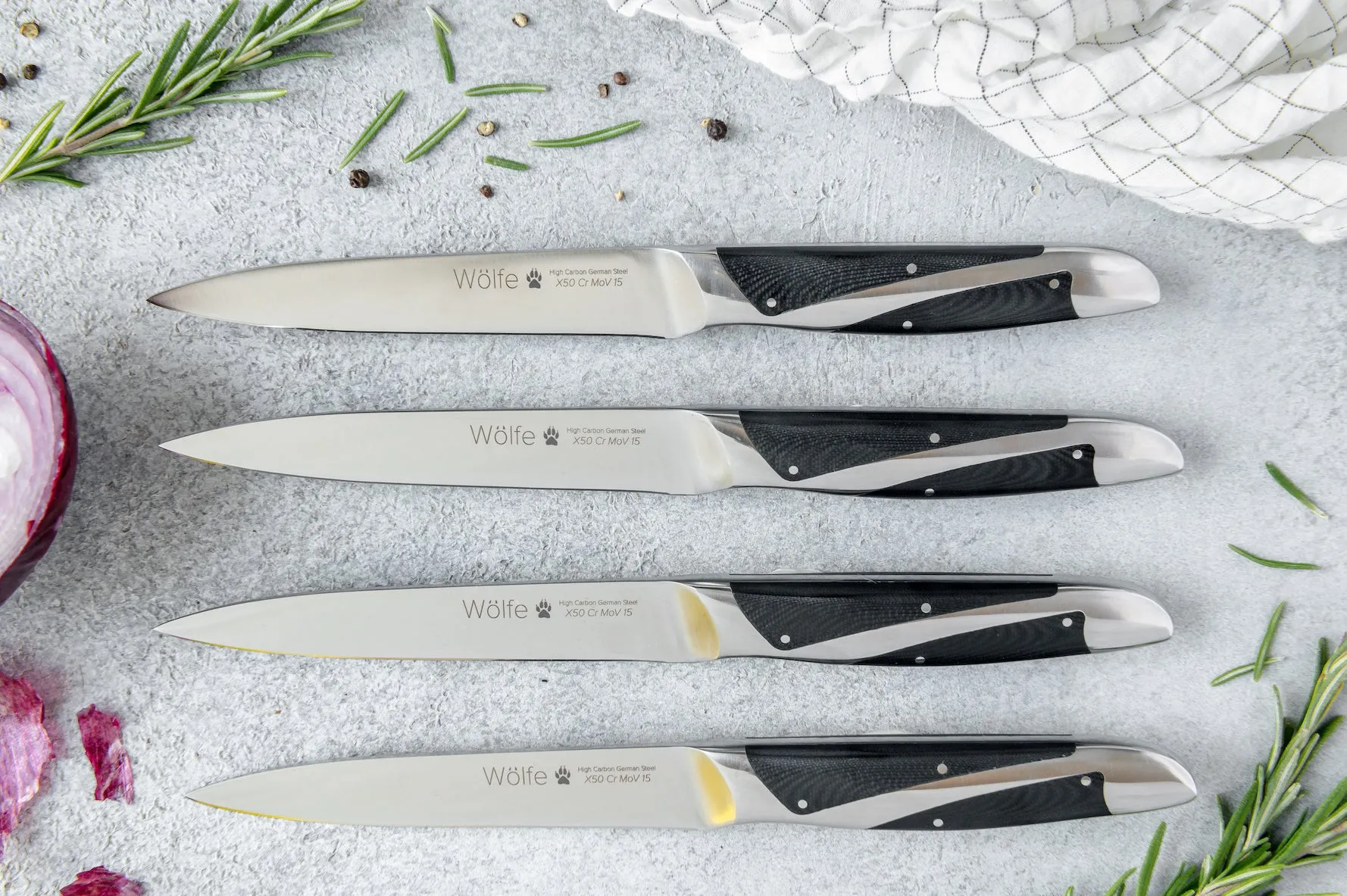 Wölfe 4 Pc Steak Knife Set