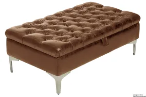 Wraith Leather Vintage Footstool - Brown