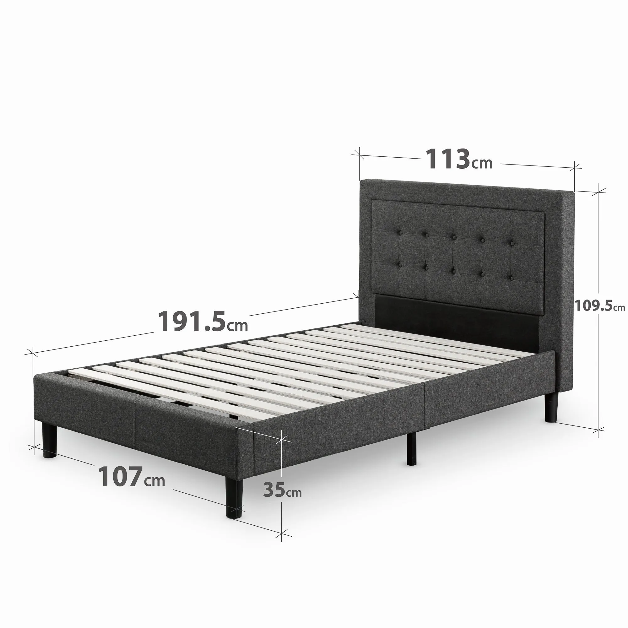 Zinus Dachelle Upholstered Platform Bed Frame