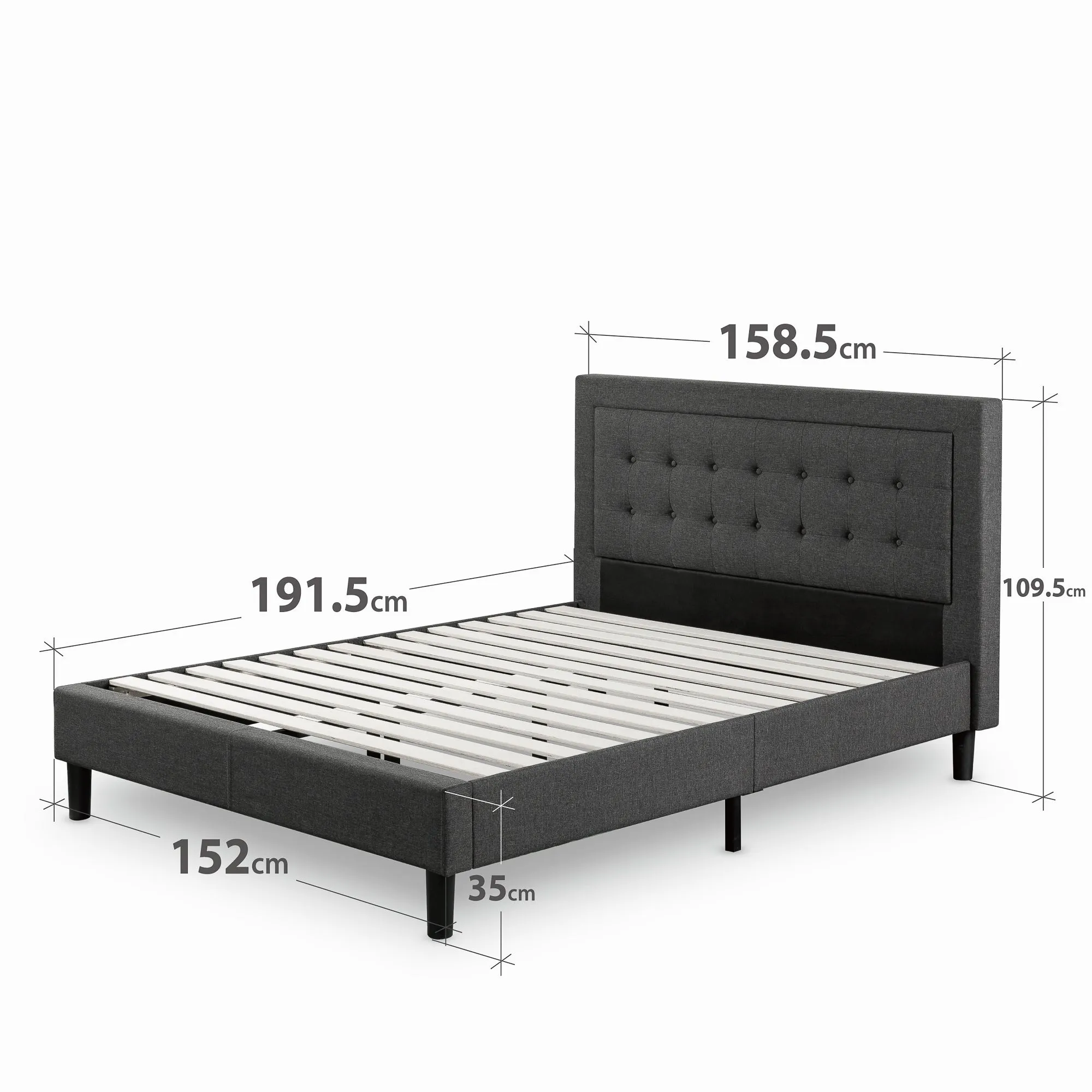 Zinus Dachelle Upholstered Platform Bed Frame